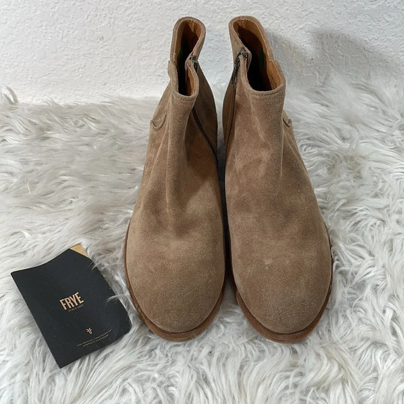 FRYE CARSON PIPING LEATHER BOOTIE SUEDE SIZE 11 - Picture 2 of 14